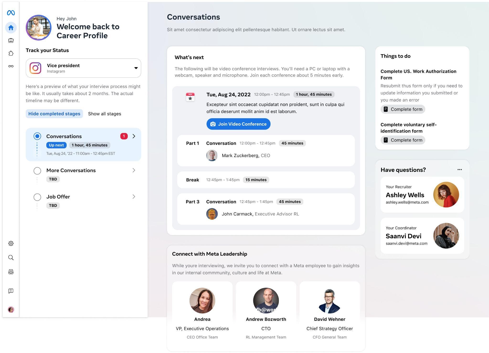 The leadership candidate experience, simplified and curated