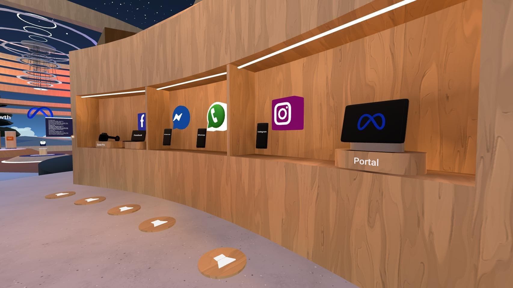 A display of the Meta product family